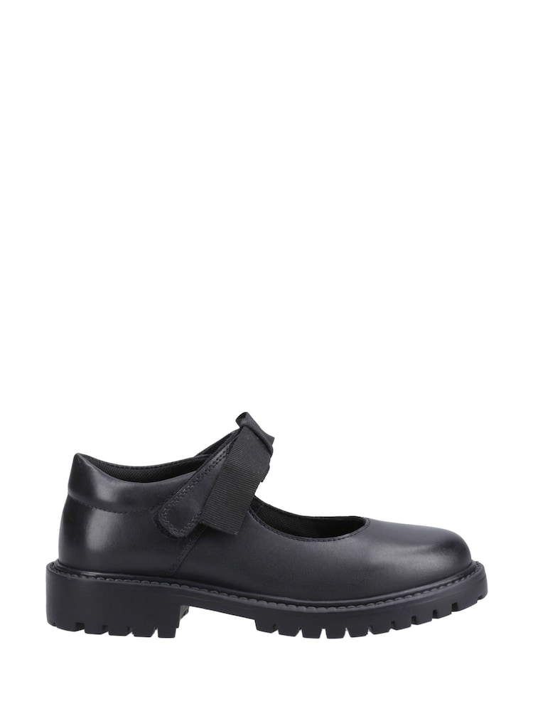 Hush Puppies Senior Astrid Bow Black Shoes - Image 1 of 4