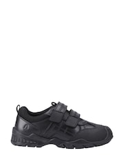 Hush Puppies Senior Tristen Touch Fastening Black Shoes - Image 1 of 4