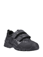Hush Puppies Senior Tristen Touch Fastening Black Shoes - Image 2 of 4