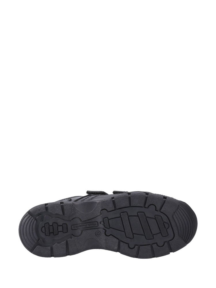 Hush Puppies Senior Tristen Touch Fastening Black Shoes - Image 4 of 4