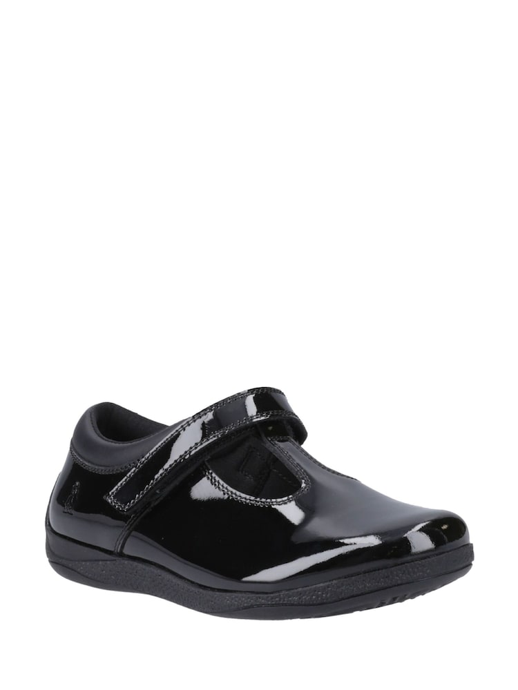 Hush Puppies Senior Caitlin T-Bar Patent Black Shoes - Imagen 2 de 4