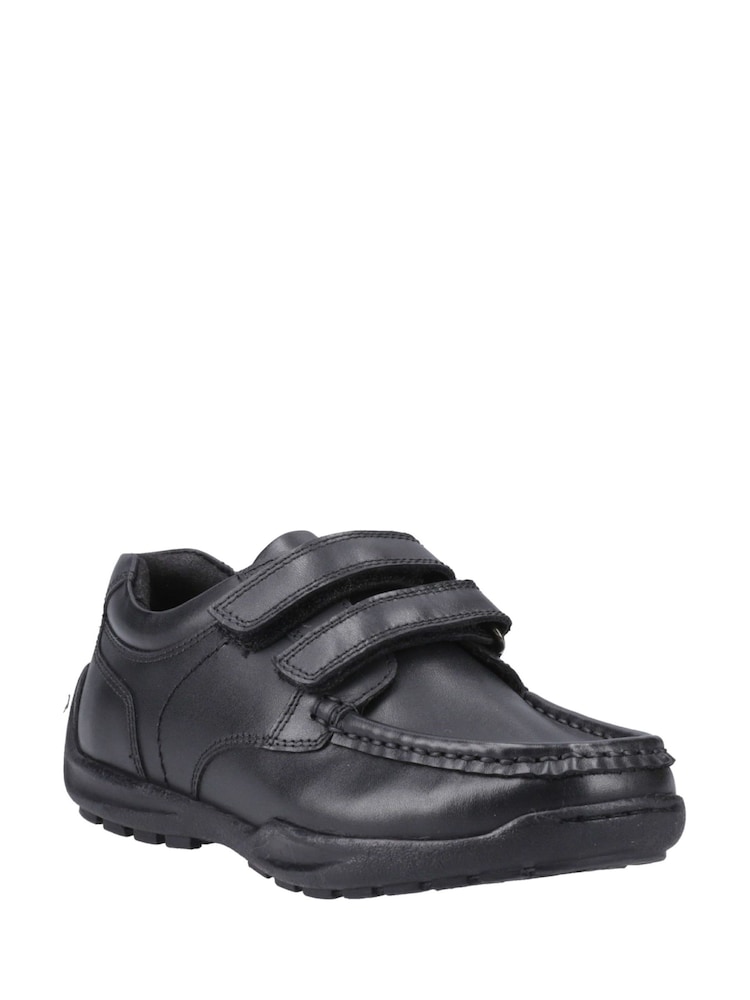 Hush Puppies Senior Maddox Touch Fastening Black Shoes - Image 2 of 4