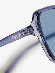 Superdry Blue Oversized Square Sunglasses - Image 3 of 3