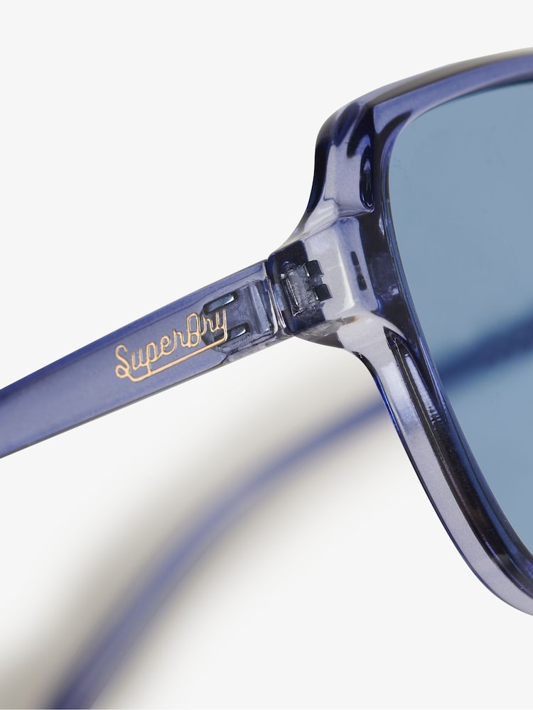 Superdry Blue Oversized Square Sunglasses - Image 3 of 3