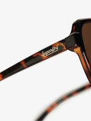 Superdry Brown Oversized Square Sunglasses - Image 3 of 3