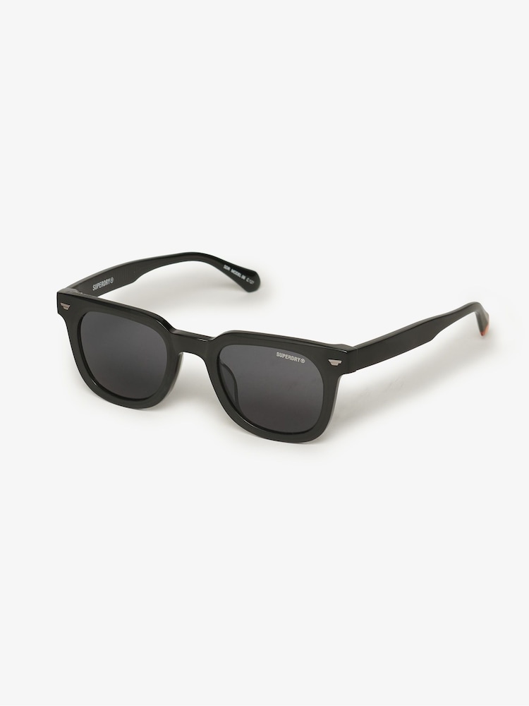 Superdry Black Retro Square Sunglasses - Image 1 of 1