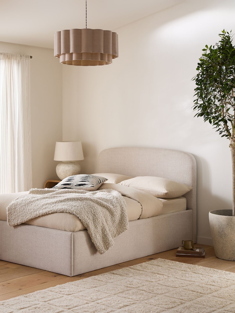 Tweedy Plain Light Natural Matson Extra Deep Ottoman Storage Bed Frame - Image 1 of 5