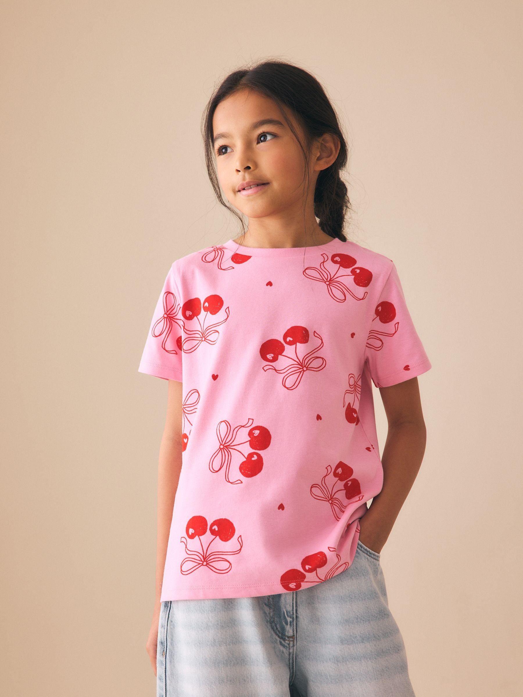 Buy Pink Cherry T-Shirt (3-16yrs) from Next USA