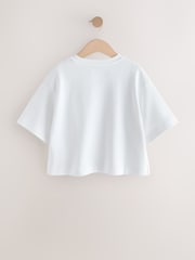 أبيض - Oversized Boxy Heavyweight T-Shirt (3-16yrs) - صورة 5 من 8