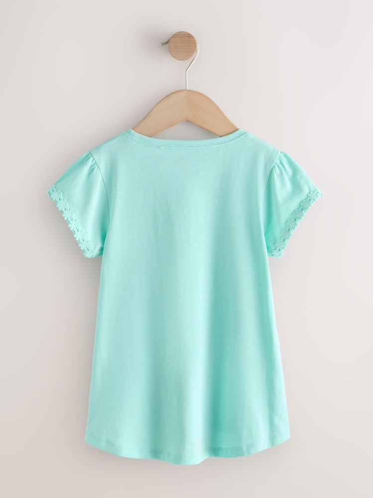 Green Daisy Pocket T-Shirt (1.5-16yrs) - Image 2 of 5 Green Daisy Pocket T-Shirt (1.5-16yrs) - Image 2 of 5