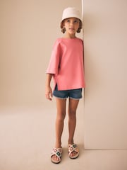 وردي - Oversized Boxy Heavyweight T-Shirt (3-16yrs) - صورة 2 من 8