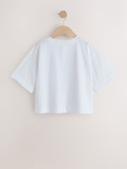 White Heart Sequin T-Shirt (3-16yrs) - Image 2 of 4