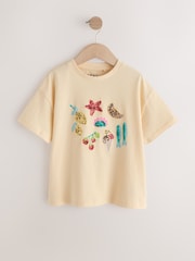 Yellow Sequin Graphic T-Shirt (3-16yrs) - Image 4 of 7