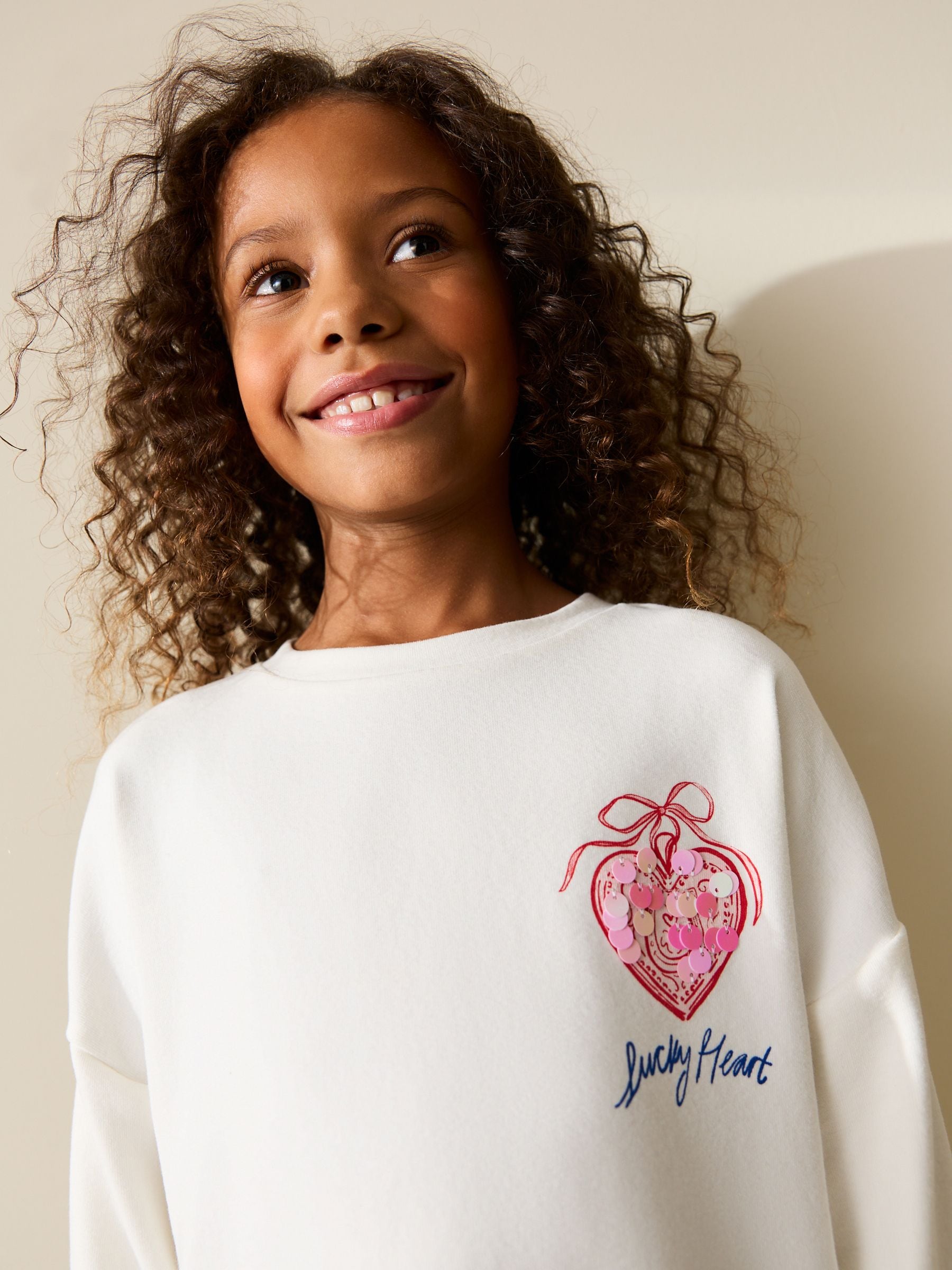 Buy White Charm Long Sleeve Sequin Top (3-16yrs) from the Next UK