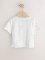 أبيض/أسود - Textured Tops 2 Pack (3-16yrs) - صورة 4 من 6