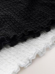 أبيض/أسود - Textured Tops 2 Pack (3-16yrs) - صورة 5 من 6