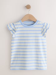 Yellow Ditsy Frill Sleeve T-Shirt 4 Pack (3-16yrs) - Image 2 of 8