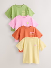 Bright Oversized Graphic T-Shirts 4 Pack (3-16yrs) - Image 1 of 8
