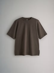 The Set Black/Chocolate Brown/White 3 Pack Heavyweight Longline Boxy T-Shirts - Image 3 of 6