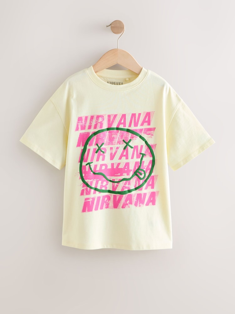 أصفر - Nirvana Oversized Graphic T-Shirt (3-16yrs) - صورة 1 من 4 أصفر - Nirvana Oversized Graphic T-Shirt (3-16yrs) - صورة 1 من 4