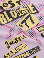 Purple Oversized Blondie Band T-Shirt (3-16yrs) - Image 7 of 8