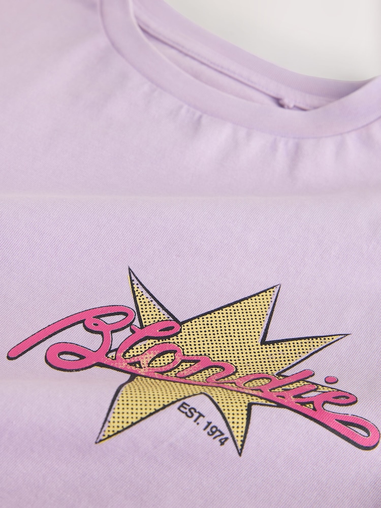 Purple Oversized Blondie Band T-Shirt (3-16yrs) - Image 8 of 8