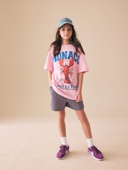 Pink Lobster - 超大版型印花 T 裇（3-16 歲） - 圖片 2/8