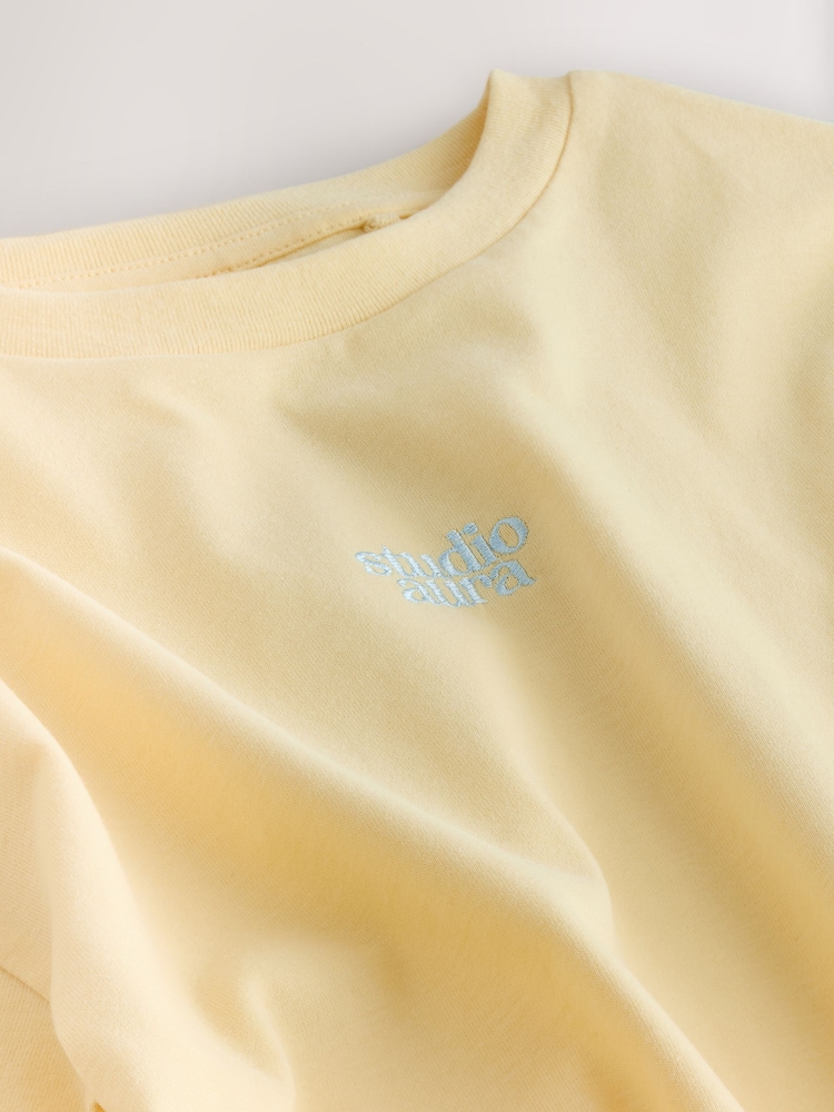 Yellow Studio Aura Oversized Graphic Print T-Shirt (3-16yrs) - Image 8 of 8