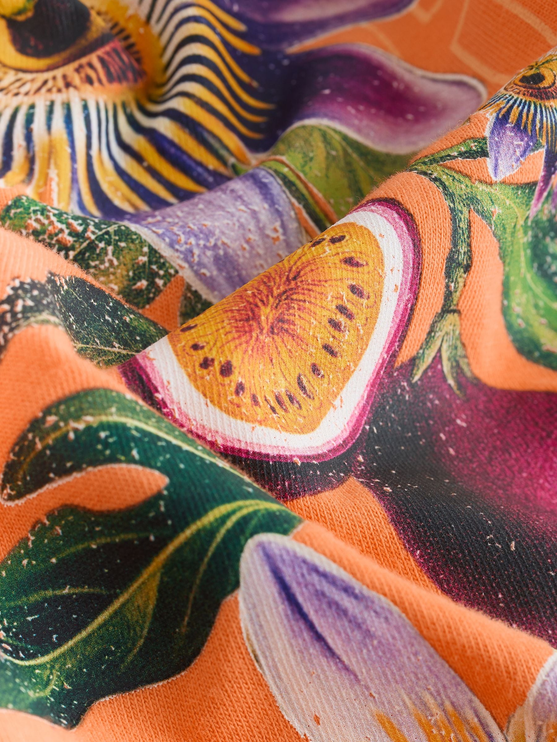 Buy Orange Flower Oversized Graphic Print T-Shirt (3-16yrs) from