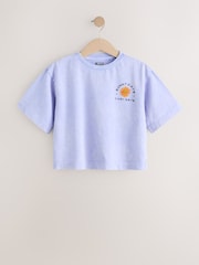 Bleu délavé - T-shirt oversize imprimé graphique (3-16ans) - Image 5 sur 8