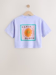 Bleu délavé - T-shirt oversize imprimé graphique (3-16ans) - Image 6 sur 8