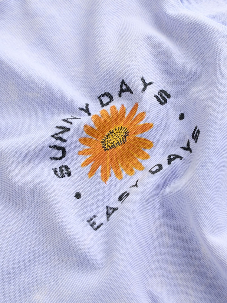 Bleu délavé - T-shirt oversize imprimé graphique (3-16ans) - Image 8 sur 8