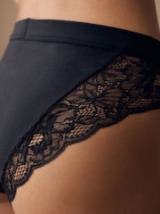 Black High Leg Knickers 3 Pack - Image 10 of 13