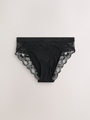 Black High Leg Knickers 3 Pack - Image 11 of 13