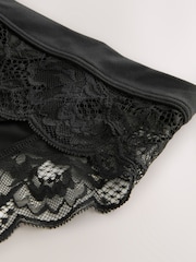 Black High Leg Knickers 3 Pack - Image 13 of 13