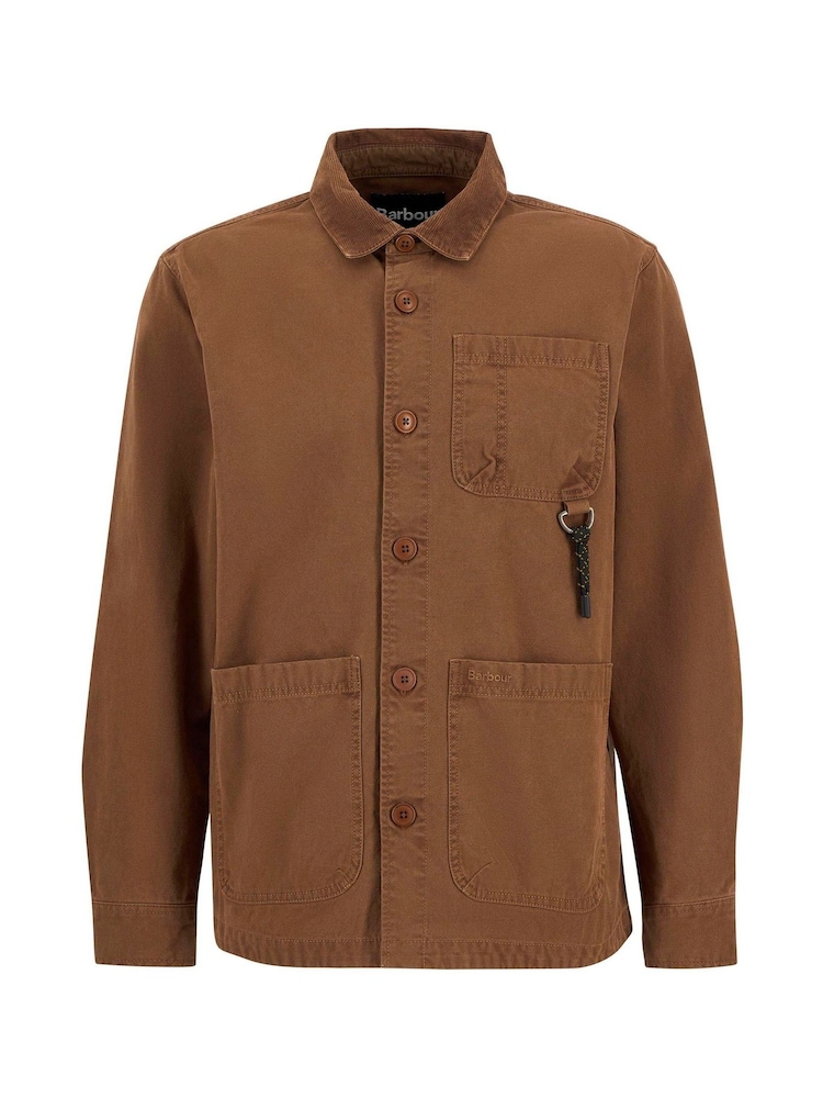 Barbour® Brown Bowland Garment Dyed Overshirt - Image 5 of 5 Barbour® Brown Bowland Garment Dyed Overshirt - Image 5 of 5