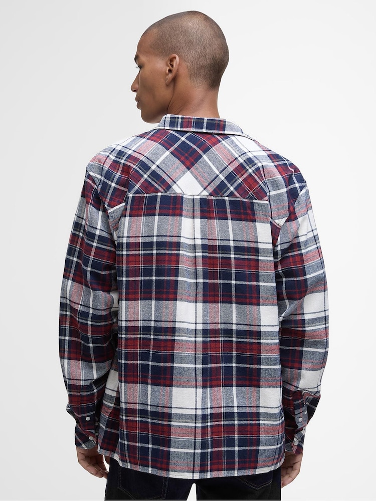 Barbour® Red Malham Checked Relaxed Shirt - Image 2 of 6 Barbour® Red Malham Checked Relaxed Shirt - Image 2 of 6