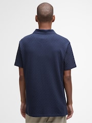 Barbour® Blue Westerdale Textured Tailored Polo Shirt - Image 2 of 6