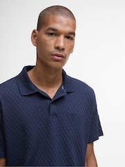 Barbour® Blue Westerdale Textured Tailored Polo Shirt - Image 4 of 6