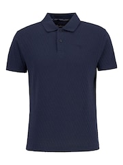 Barbour® Blue Westerdale Textured Tailored Polo Shirt - Image 5 of 6