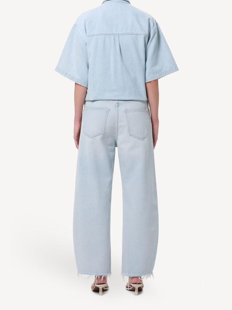 AGOLDE Flourish Blue Low Curve Fray Jeans - Image 2 of 10