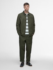 Barbour® Green Relaxed Fit Cole Poplin Trousers - Image 1 of 6