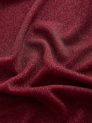 Berry Red Sparkle Half Sleeve Crew Neck T-shirt - Image 3 of 3
