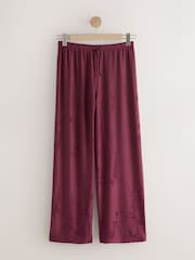 Beerenrot - Jacquard-Hose mit weitem Beinschnitt - Bild 5 von 7