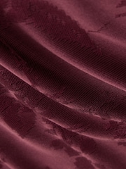 Beerenrot - Jacquard-Hose mit weitem Beinschnitt - Bild 6 von 7