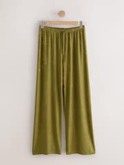 أخضر زيتوني - Wide Leg Jacqaurd Trousers - صورة 5 من 7