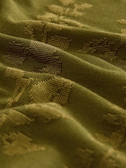 أخضر زيتوني - Wide Leg Jacqaurd Trousers - صورة 7 من 7