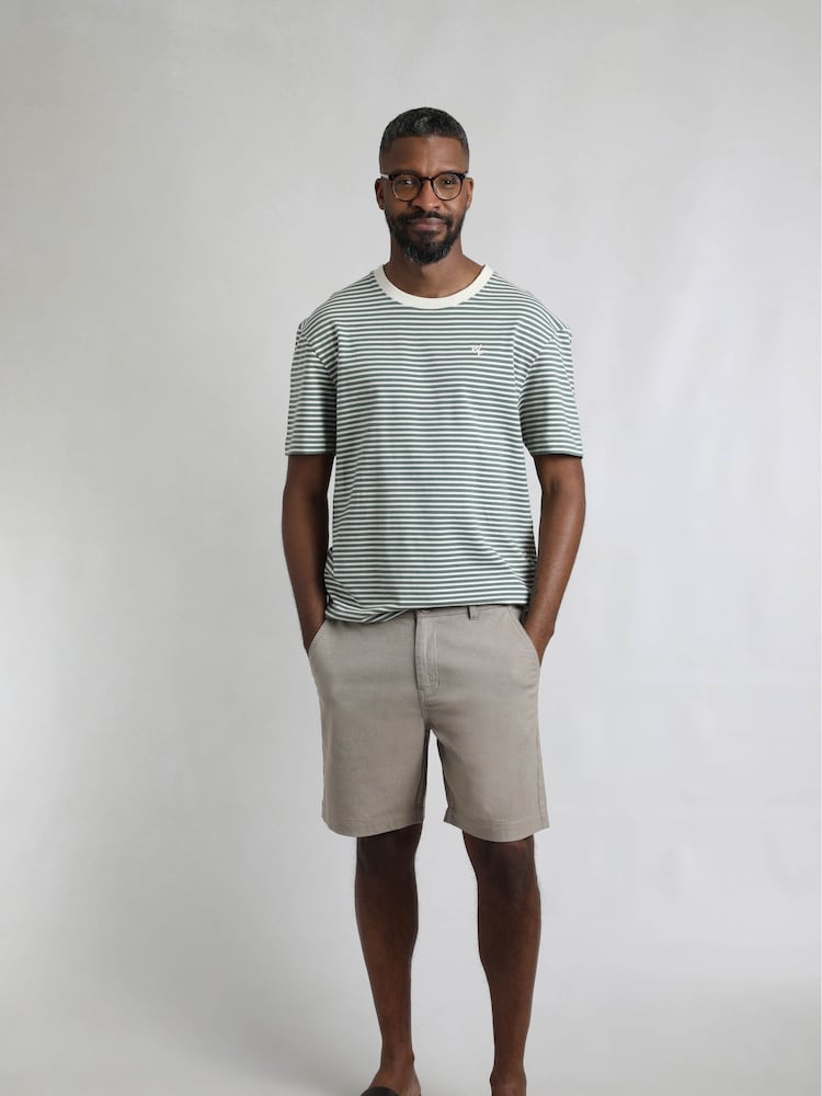 Weird Fish Cream Charleston Textured 100% Cotton Chino Shorts - Image 1 of 7