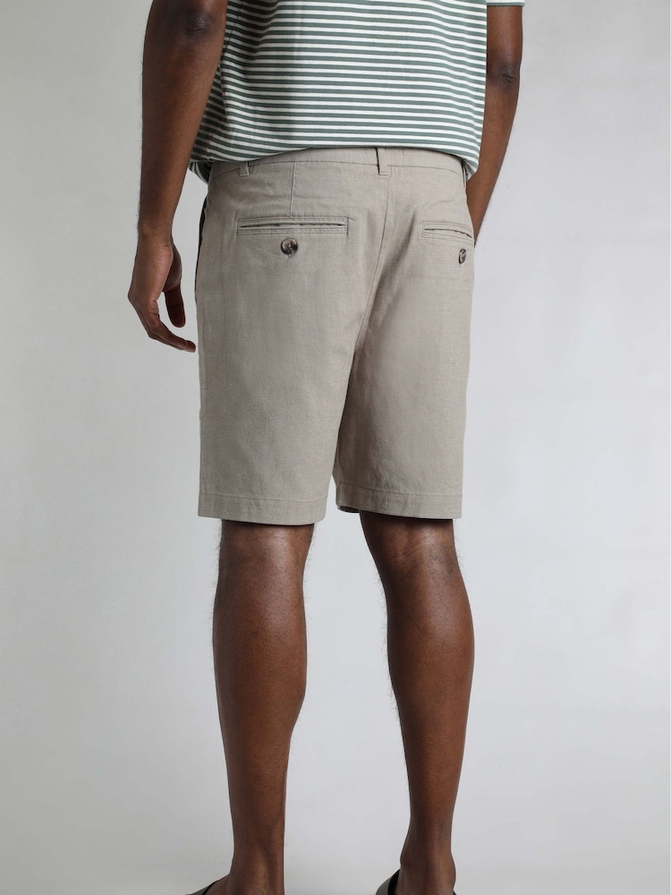 Weird Fish Cream Charleston Textured 100% Cotton Chino Shorts - Image 2 of 7