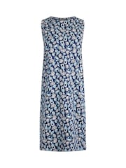 Weird Fish Ocean Blue Adenea 100% Cotton Jersey Shift Dress - Image 5 of 6